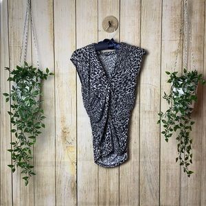 Anne Klein Leopard Stretch Top